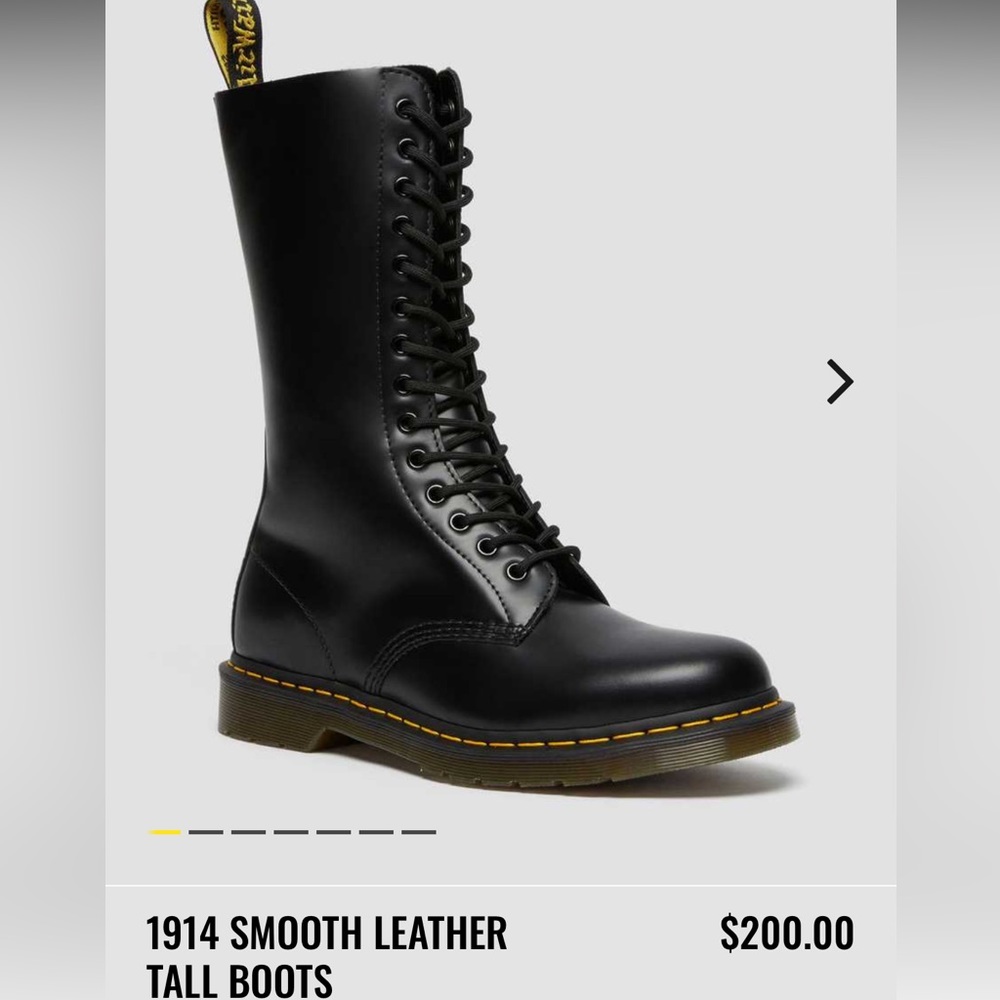 Dr. Marten Black Leather Boots Tall